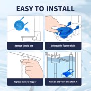 2 Inch Toilet Flapper Replacement, Toilet Stopper Kit with Adjustable Steel Chain Compatible with Gerber 99-788 Universal Water Saving - Easy Install,Suitable for Various Toilet Cap Types