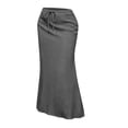 thumbnail image 6 of EnJoCho Linen Skirts for Girls Trendy Summer Boho Maxi Skirts with Back Slit Casual Elastic Waist Drawst𝗋ing Long Fl𝗈wy Skirt, 6 of 6