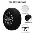 thumbnail image 2 of Yiaed Deep Sea Glowing Fishes Print Print Tire Wheel Cover, tire covers for trailers,rv wheel covers,rv tire covers, camper tire covers,tire covers for cars-14 inch, 2 of 6