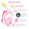 thumbnail image 3 of Máscara De Snorkel Gafas 180° Rosa L/XL Malubero Malu2046, 3 of 4