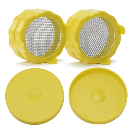 

Mesh Mason Jar Sprout Lid Germination Kit Suitable For 3.4in Wide Mouth Nursery Planters Sprouts Tools