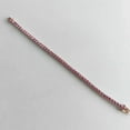 thumbnail image 2 of 10Ct Round 4mm Pink Sapphire Tennis Lab Created Bracelet 14K Rose Gold Plated, 2 of 2