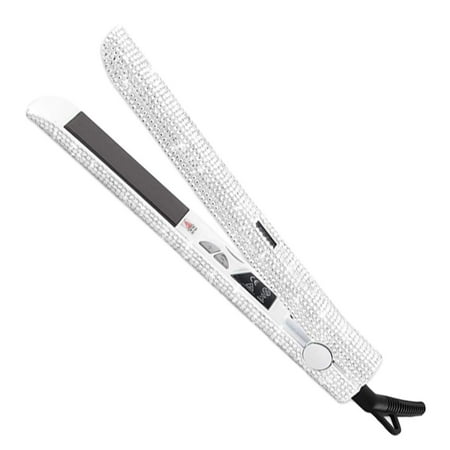 Professional Straightener and Curler, DORISILK Titanium flat iron Diamond Straightener, 2 in 1 straight curler