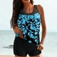 thumbnail image 1 of Augper Women Conservative Print Strappy Back Set Two Piece Swimsuits Swimdress, 1 of 8
