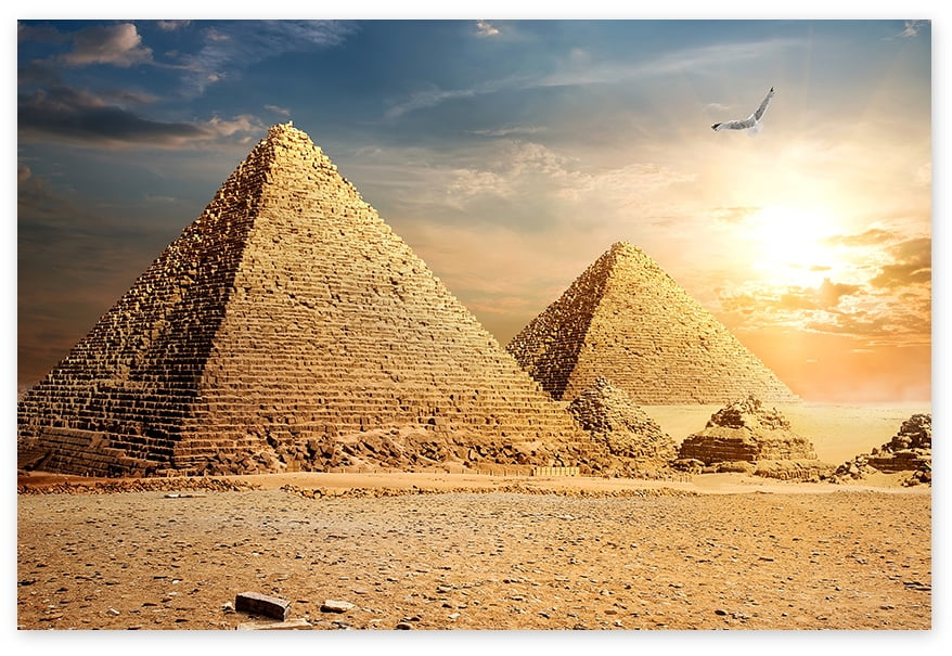 Awkward Styles Egypt Pyramids Poster Colorful Artwork Printed Art