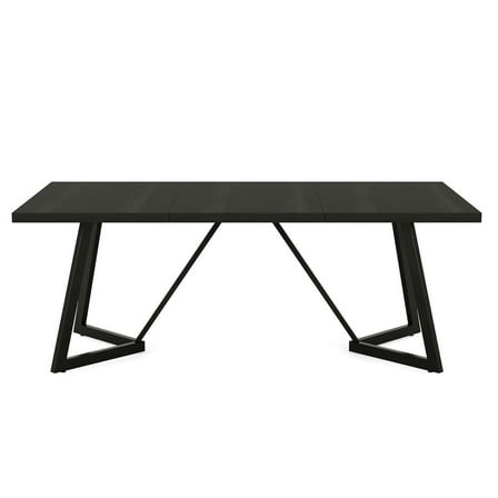 Yardi Yarda 70.8" Dining Table, Modern Rectangular Kitchen Table for 6-8, Dining Table for Indoor, Black