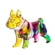 thumbnail image 5 of Escultura de perro bulldog francés multicolor para centros de mesa, manualidades y escritorio. vistoso, 5 of 9