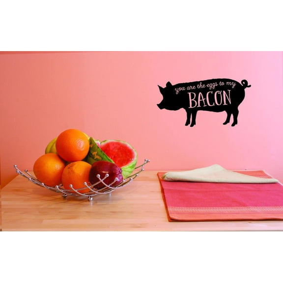 Custom Decals You Are The Eggs To My Bacon. Wall Art Size: 20 X 40 Inches Color: Black