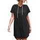 thumbnail image 3 of Vestido Con Capucha Y Cordón, Informal, De Color Sólido, Con Dobladillo Envolvente, De Poliéster, Suave, A La Moda, Para Fiestas De Citas, 3 of 6