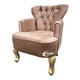 thumbnail image 2 of Sillón Individual Vintage MARDAM Terciopelo Beige Diamante Alto 80 cm Ancho 60 cm Fondo 60 cm, 2 of 3
