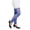 Blue, variant on Women Floral Patterned Lace Leggings Rhinestones Footless Pantyhose Ankle Tights