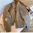 thumbnail image 1 of -Chaqueta de ante corta Vintage para mujer, ropa de calle de estrella Y2k, abrigo de carreras de moda coreana, ropa de diseñador de gran tamaño, Otoño e Invierno, 1 of 5