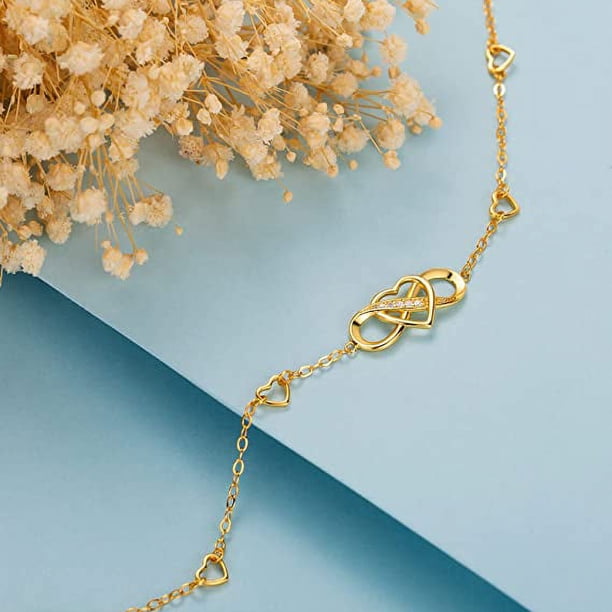 Tobillera Plata Ley Mano Mujer Tobillera Infinito Plata 925 - Ajustable Y Con Circonitas Tobillera Ajustable Regalo