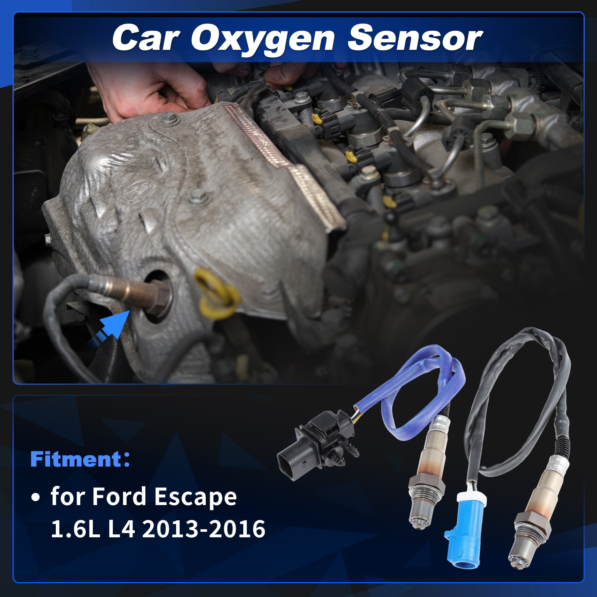 Upstream & Downstream Oxygen Sensor for Ford Escape 1.6L L4 2013-2016 2345068/2344577 2pcs