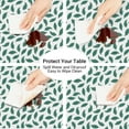 thumbnail image 5 of Green Leaf Summer Round Tablecloths with Elastic Edge Fitted Round Table Cloth Small Wipeable Washable Circle Table Covers for Dinner Patio Party Indoor Outdoor Kitchen Decor (Fit 36-44 in), 5 of 6