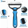 thumbnail image 2 of GHSDFBB Dematting Comb for Dog and Cat, Pet Grooming Rake and Brushes for Small, Medium Large Dogs 17+9 Double Sided Deshedding Tool Removes Knots & Tangled Hair, 2 of 7