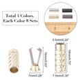 thumbnail image 4 of 32 Sets 4 Colors Zinc Alloy Cord Ends End Caps Column Mixed Color 19x7.5mm Inner Diameter: 5.5mm 8 sets/color, 4 of 6