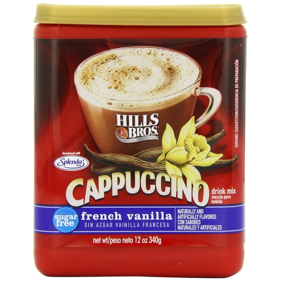 Hills Bros Cappuccino, Sugar-Free French Vanilla (Pack of 8)
