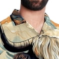 thumbnail image 5 of Yak Men's Short Sleeve Hawaiian Print Button Down Beach Shirt, 5 of 6