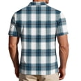 thumbnail image 5 of Homeyce Golf Polos for Men Collared Short Sleeve Shirts Button Business Casual Work Office Lightweight Polo Sweatshirt Plaid Tee Shirt,Gray 2XL, 5 of 5