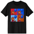 thumbnail image 6 of Five Nights At Freddy's Security Breach Freddy Balloon Art Crew Neck Short Sleeve Men's Black T-shirt-XXL, 6 of 7