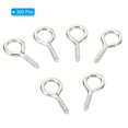 thumbnail image 3 of Uxcell Screw Eyes Pin Mini Small Eye Hooks Dark Silver, 3 of 6