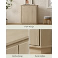 thumbnail image 4 of Joyyskill Corner Storage Cabinet, Small Corner Floor Cabinet with 2 Doors and 2-Tier Shelves, Modern Wooden Narrow Storage Organizer, Light Oak, 4 of 6