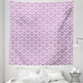thumbnail image 1 of Damask Tapestry, Damask Style Continuous Pattern with Intermingled Curvy Leaves Stems, Fabric Wall Hanging Decor for Bedroom Living Room Dorm, 5 Sizes, Purple and White, by Ambesonne, 1 of 1