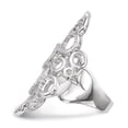 thumbnail image 3 of 925 Sterling Silver Rhodium-plated Polished and Textured Circles Ring Size 8, 3 of 7