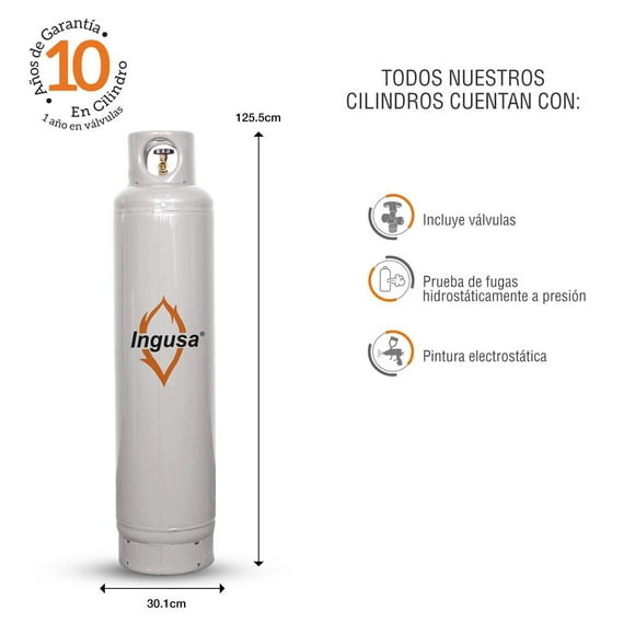 Cilindro de Gas LP 30 Kg | Tanque para uso diario