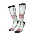 thumbnail image 2 of Easygdp Vintage Wood with Floral Soccer Socks Sport Knee High Socks Calf Compression Athletic Socks for Men and Women, 2 of 9