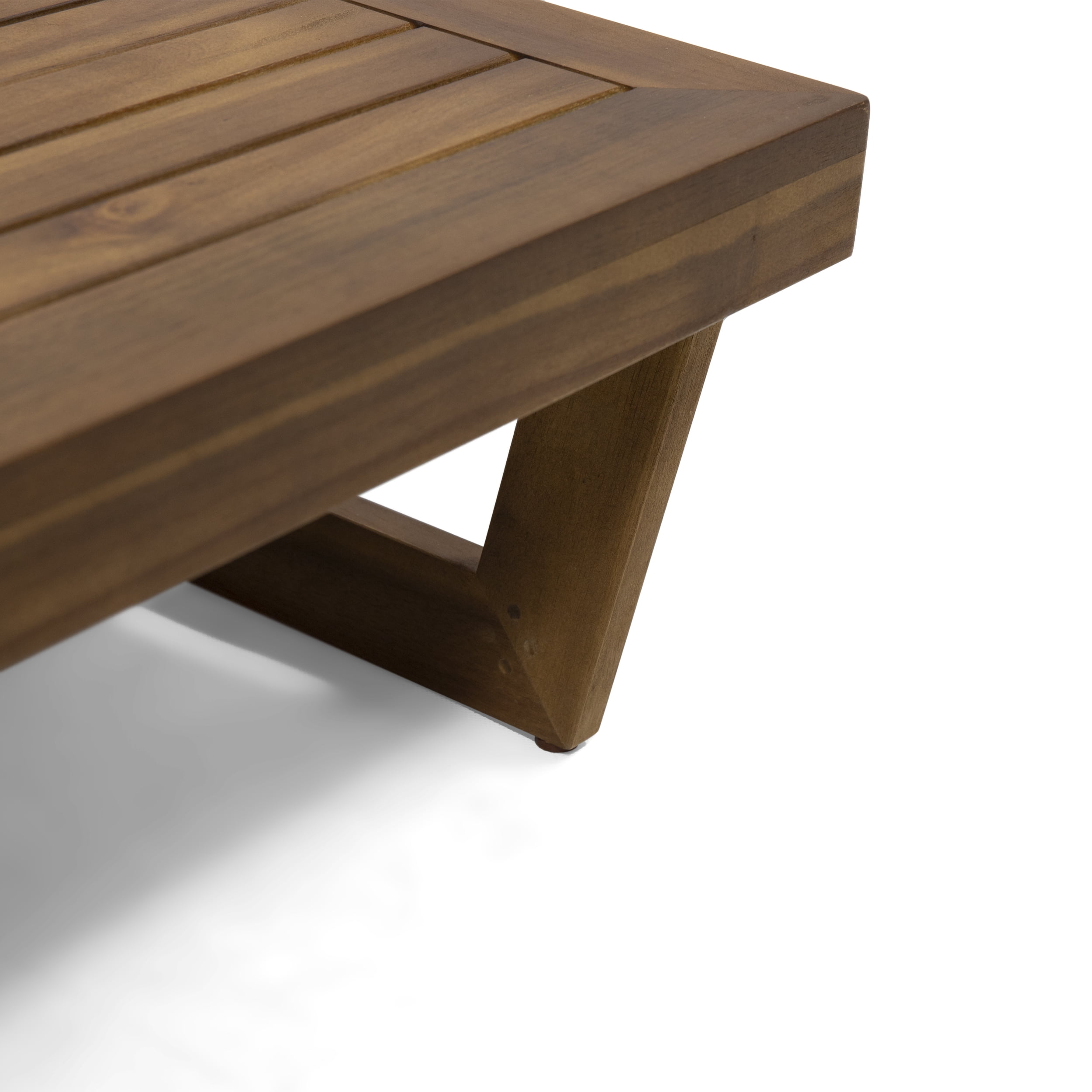 GDF Studio Elloree Outdoor Acacia Wood Coffee Table, Teak