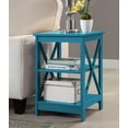 thumbnail image 3 of Pemberly Row Transitional Wood End Table with Middle and Bottom Shelf in Blue, 3 of 4