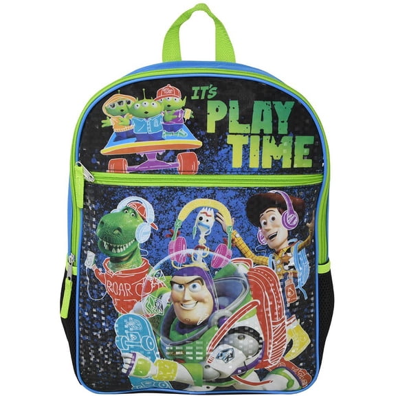 Disney Toy Story Lightyear Backpack 16" Buzz Woody Forky Rex Black Boys & Girls, Kids