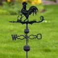 thumbnail image 5 of YardVibe 3D Rooster Metal Weather Vane, Stainless Steel Black Animal Weathervane Wind Direction Indicator Roof Garden Decorations for Outdoor Farm Yard Garden Gazebo, 5 of 6