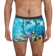 thumbnail image 2 of Goofa Corals and Tropical Fish Printed Men's Boxer Briefs Underwear, Moisture-Wicking Underwear, Trunk,Soft and Breathable Cotton Underwear-Medium, 2 of 9