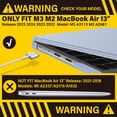 thumbnail image 3 of Funda con teclado IBENZER para MacBook Air de 13,6 pulgadas, tipo C, color Sierra Blue, 3 of 9