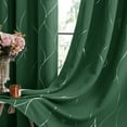 thumbnail image 3 of Deconovo Christmas Green Blackout Curtains Silver Wave Foil Print Pattern Room Darkening Drapes 52Wx 63L inch Set of 2 Panels Dark Forest, 3 of 7