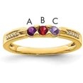 thumbnail image 3 of 14K Yellow Gold Family Jewelry Diamond Semi-Set Ring - Ring Size 7.0 center stones not included Natural Diamonds - 2.7gm, 3 of 8
