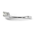 thumbnail image 3 of 14K White Gold Ring Band Wedding Diamond Round Wrap, Size 6, 3 of 7