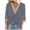 Grey, variant on Summer Tops for Women Fashion Spring And Summer Solid Color Knitted Jacquard V Neck Split Sleeve Casual T Shirt Top Thick Button up V Neck Running Exercise Raglan Tunic Women Green 3XL( 2)