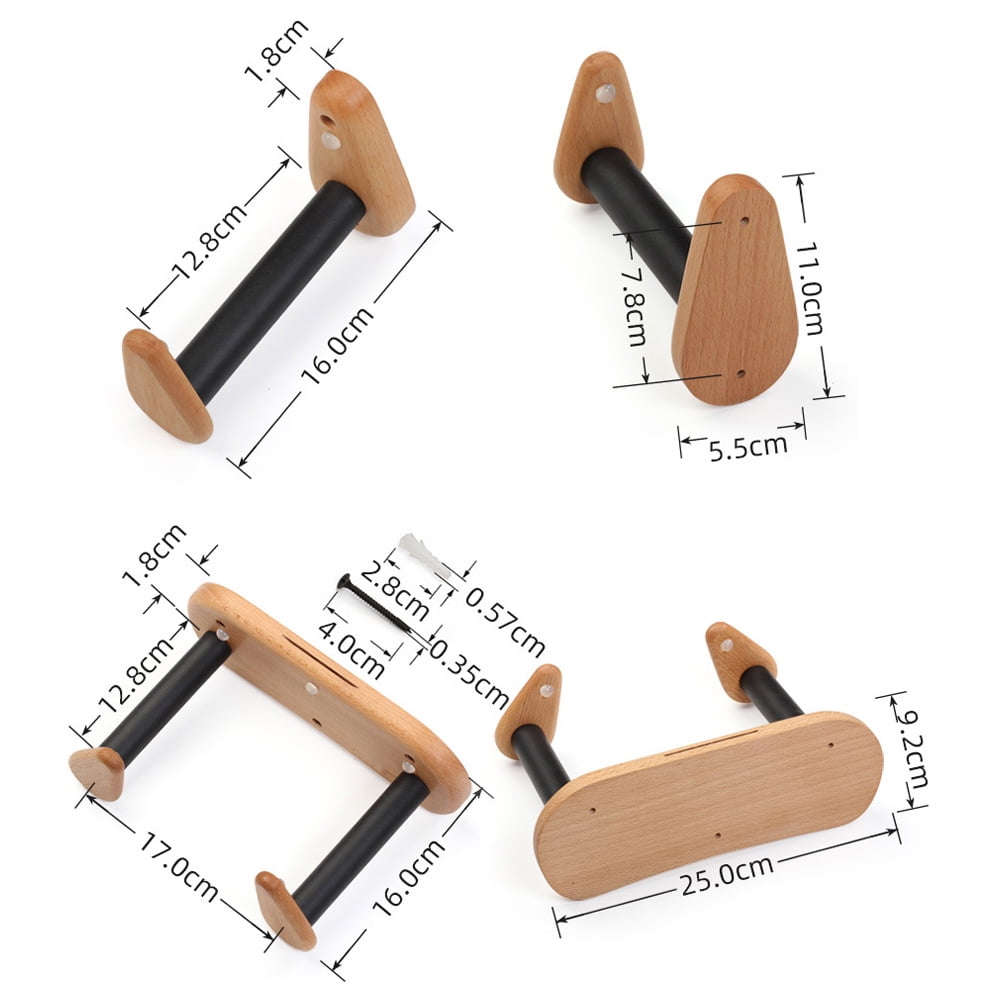 ULTNICE Solid Wood Guitar Wall Mount Light Brown Split Design for Acoustic Classical Guitars and Ukuleles