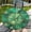 A-boho-2, variant on Waterproof Tablecloth with Elastic Tablecloth for Round Tables 40"-70" for Indoor Outdoor Patio Use, 44Inch, Mint Green White Fern
