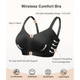 thumbnail image 2 of SHAPERX Women's Seamless Full-Coverage & Lightly Lined Comfort Wireless Bra, 2 of 6