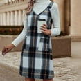 thumbnail image 5 of APEXFWDT Women's Above Knee Plaid Printed Overall Dress Suspender Skirt Women Christmas Tartan A-Line Overall Dress, 5 of 7