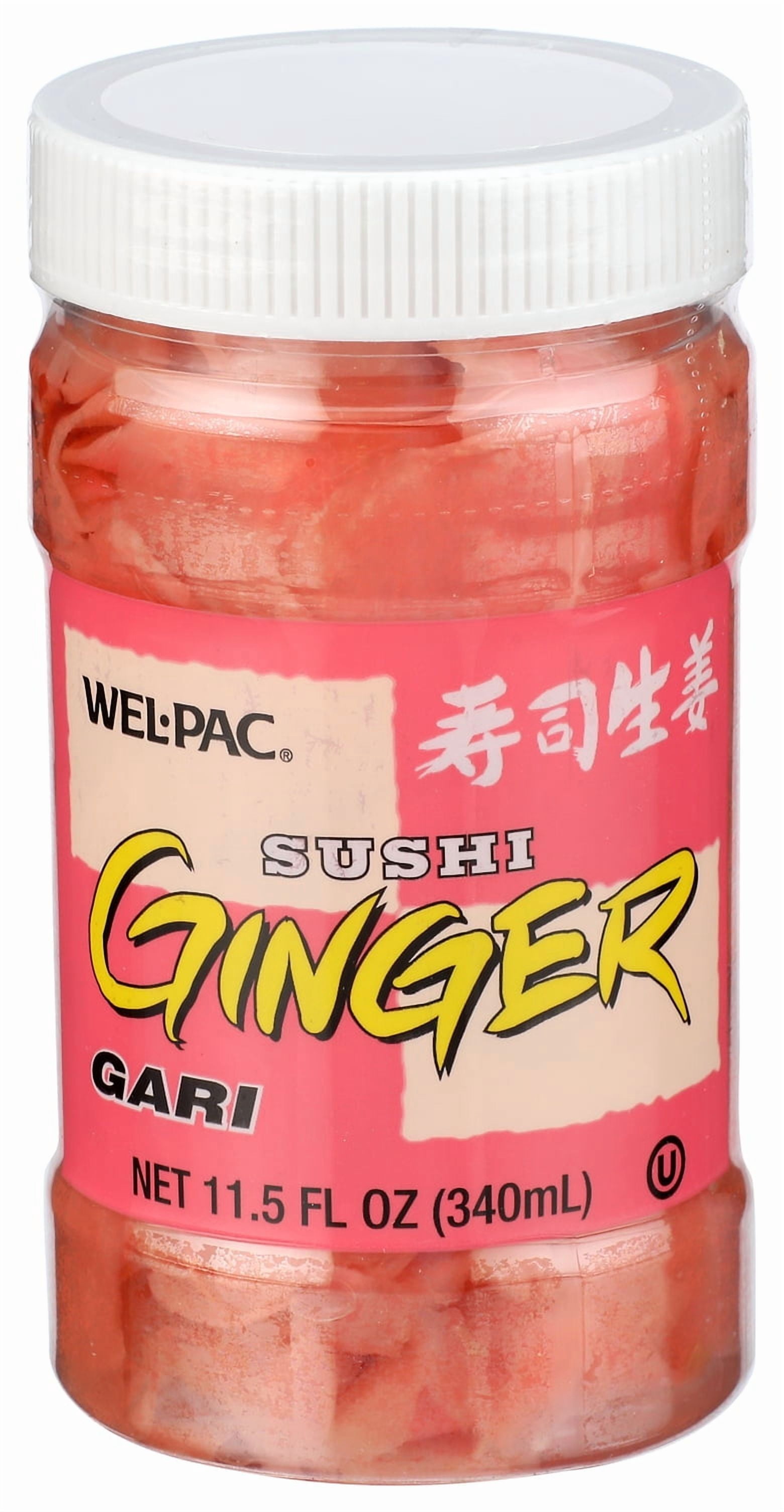 (3 pack) Wel-Pac Brand Sushi Ginger, 11.5 fl oz Plastic Jar