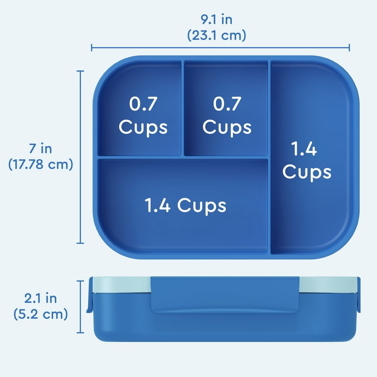 Bentgo Kids Snap & Go Leak-Proof Lunch Box - Blue - Walmart.com