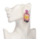 thumbnail image 4 of Joyas vibrantes para mujeres y niñas a la moda Pendientes colgantes de resina multicolor, 4 of 5