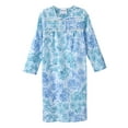 thumbnail image 1 of Women’s Open Back Adaptive 100% Cotton Flannel Hospital Gown With Snaps, 1 of 1