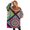 Multicolor Ethnic Mandala, variant on Oversized Wearable Blanket Hoodie,Purple Boho Tribal Stripes and Hearts Pattern Sherpa Blanket Hoodie with Super Pockets,Super Warm Fuzzy Pullover for Women & Men